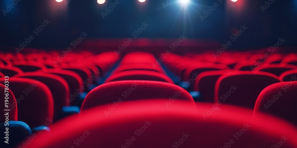 Fototapeta premium Empty Seats in a Movie Theater