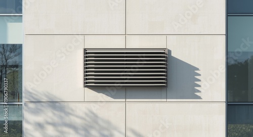 Wallpaper Mural Energy saving aluminum ventilation louver with horizontal design for natural illumination on exterior walls Torontodigital.ca