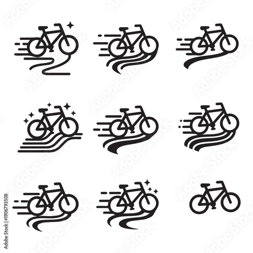 Coffee brewing and serving icons set with steam and beans Keywords: coffee, icons, set, brewing