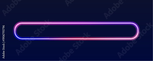 Neon rectangles frame with radiant gradient glow. Perfect for abstract, tech, and futuristic posters or UI graphics. Luminous vector illustration PNG.