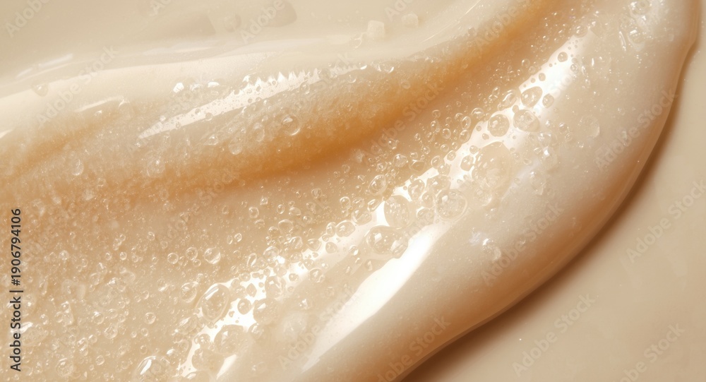 Obraz premium Close-up detail of urea cream's moisturizing texture with droplets illustrating skin benefits
