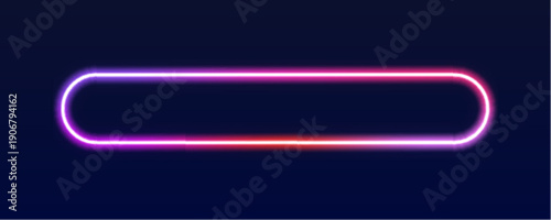 Neon rectangle frame with radiant glowing edges. Perfect for futuristic posters, banners, and UI graphics. Vector luminous illustration PNG.