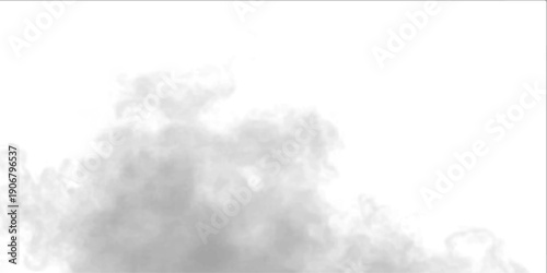 Thunder cracks through storm while fog folds around cloud and vapor shimmers. Gray smoke with smoky fire burning flame rises; mist and steam reveal realistic atmospheric phenomena. PNG vector.