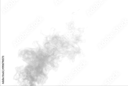 Realistic atmospheric phenomena surge when gray smoke cuts across cloud, fog, vapor. Storm pressure, thunder pulse; mist, steam, smoky fire burning flame scatter light. PNG vector.