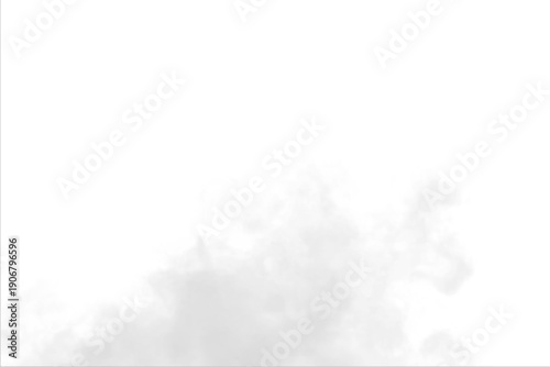 Cloud drifts beyond storm edge, thunder fading into fog and vapor haze. Gray smoke coils near mist, steam, smoky fire burning flame, shaping realistic atmospheric phenomena. PNG vector.