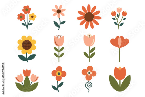 Coffee brewing and serving icons set with steam and beans Keywords: coffee, icons, set, brewing