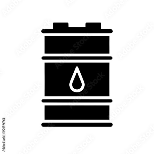 Oil Drum Icon Vector Graphic For Industrial Applications