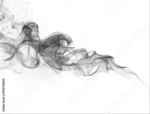 Fog breaks apart under thunder, storm shadow crossing cloud and vapor. Realistic atmospheric phenomena expand; gray smoke, mist, steam, smoky fire burning flame shift direction. PNG vector.