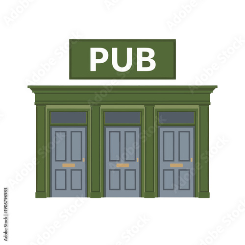 Pub Building Icon Vector Graphic For App Interface Design