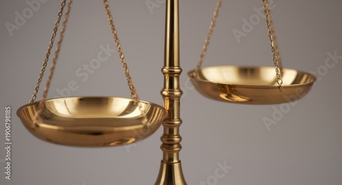 Close hand view of legal scales in studio environment for website banner