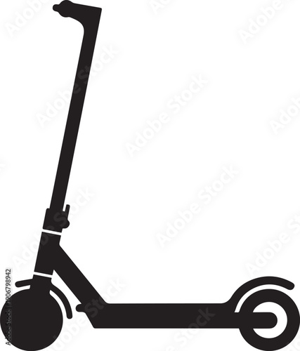 Minimalist Electric Kick Scooter Silhouettes for Modern Urban Micro Mobility Design