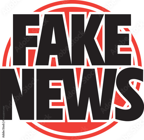 Fake News. Vector Label.