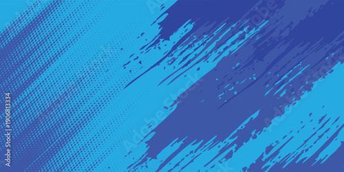 blue color pattern gradient grunge texture background. Dots pop art comics sport style vector pattern modern design eps10