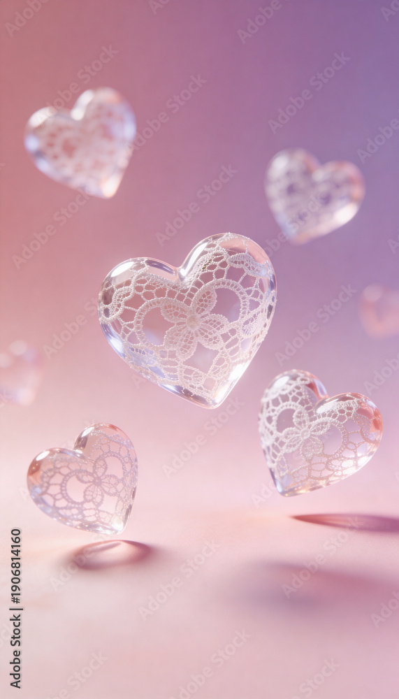 Obraz premium heart shaped confetti