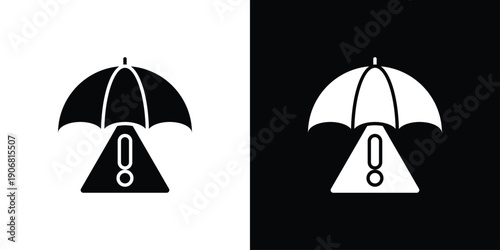 Umbrella Icon Sheet Black And White