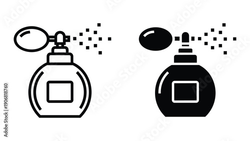 Perfume Bottle Icon Set