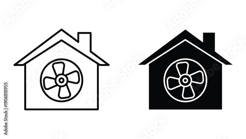 House Ventilation Fan Icons