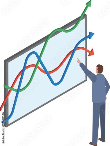 相場を予想する男性