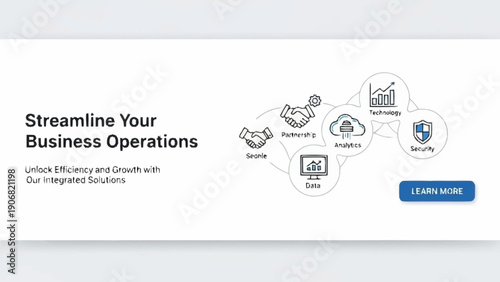 Business Operations Streamlining Infographic Elements.