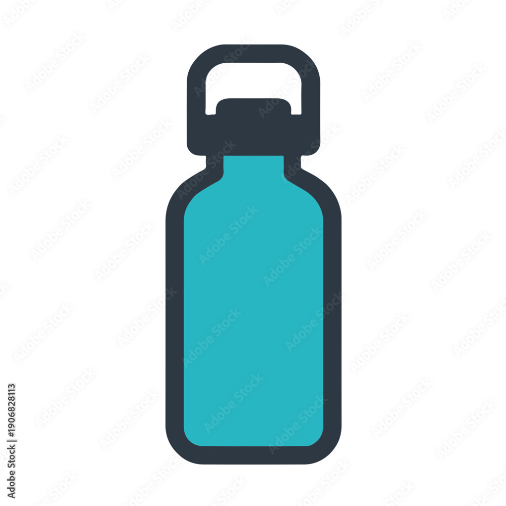 Obraz premium Minimalist Water Bottle Lifestyle Icon