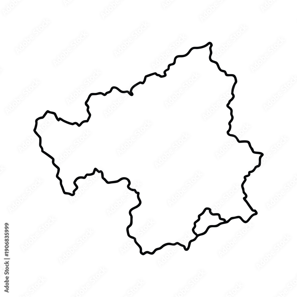 Obraz premium Slovakia Map Minimal Line Art.