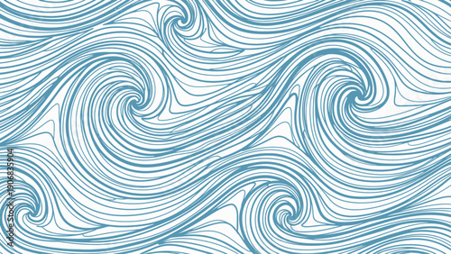 Abstract Fluid Line Pattern with Swirling Wave Design