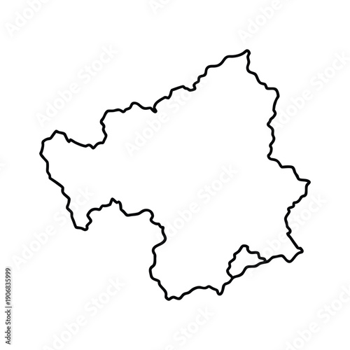 Slovakia Map Minimal Line Art.