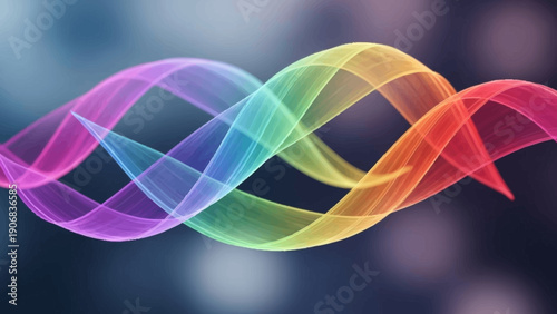 Colorful DNA Double Helix Structure Illustration.