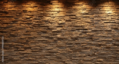 Cozy warm textured stone wall background for modern architectural interior design