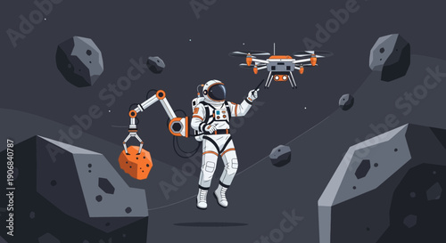 Aerospace concept illustrating modern aviation and space technology, including aircraft, rockets, satellites, and spacecraft. Represents innovation, engineering, and the future of aerospace industry a