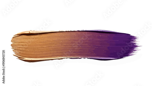 Beautiful gradient cosmetic brush stroke on white background.