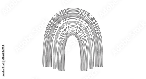 Vector metallic rainbow gradient arc, for website or app UI overlay effect, Isolated on transparent background, png