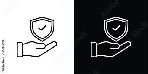 Protection Icon Sheet Black And White