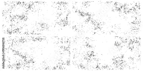 Vintage black and white abstract grunge wall texture featuring a dirty ink splash and dust pattern on an old paper surface illustration