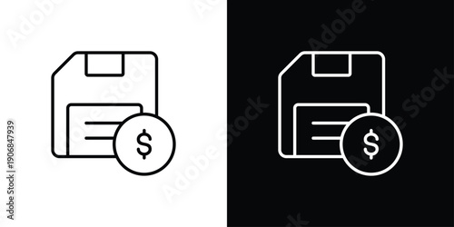 Savings Icon Sheet Black And White