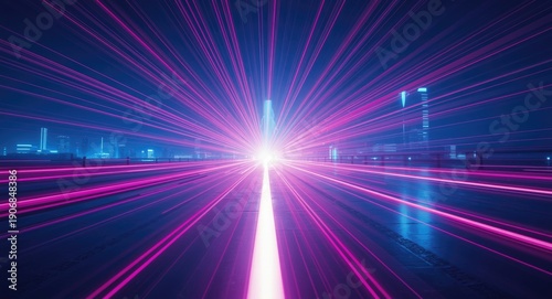 Bright neon rods illuminati...