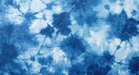 Ink textured 2d tie dye background with modern shibori print and watercolor wash