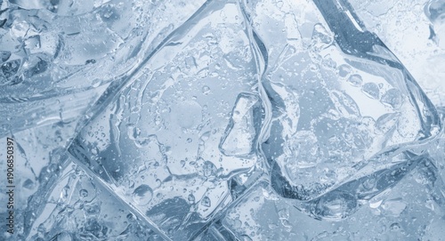 Close up ice cubes texture ...