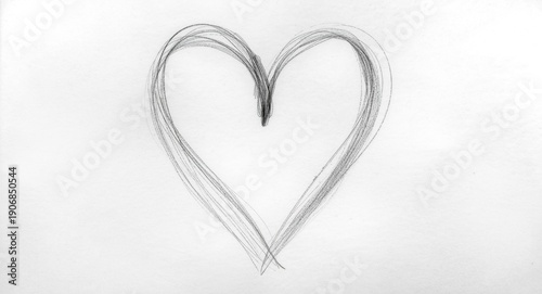 black and white heart drawi...