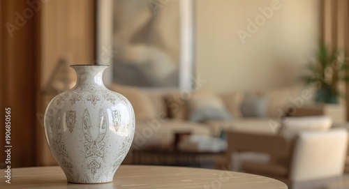 elegant ceramic vase on a s...