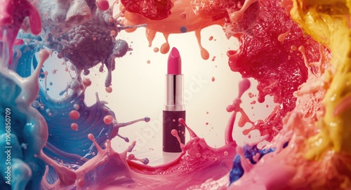 Colorful abstract paint spl...