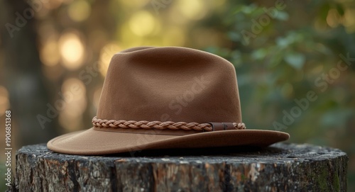 Comfortable brown suede hat...