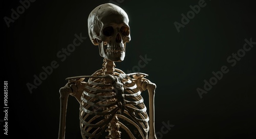 Human skeletal figure showc...