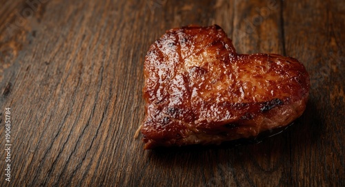 Heart shaped chicken steak ...