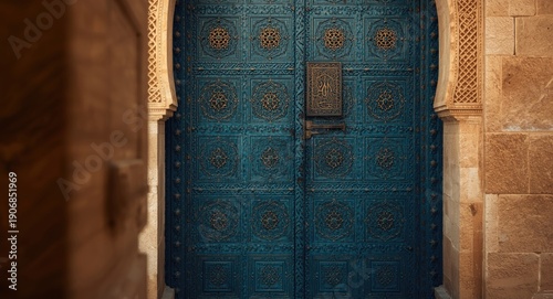 Artisan carved ancient door...