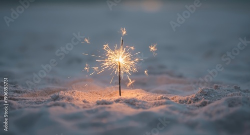 Bright sparklers shining in...