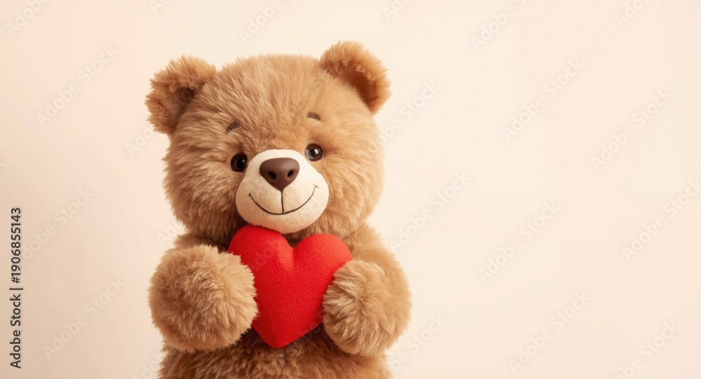 Obraz premium A lovable bear holding a heart for a heartwarming Valentine's Day coloring illustration