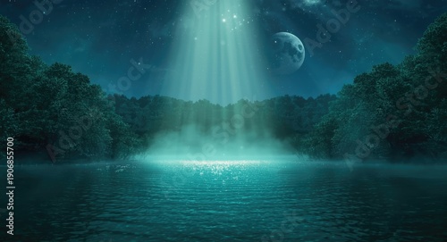 Fairy tale scene with shimm...