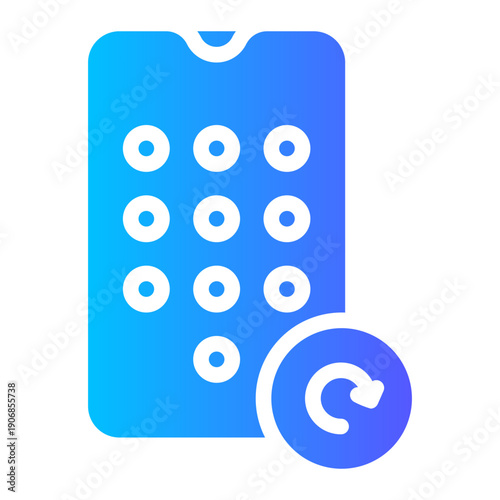 circular arrow gradient icon