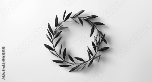 Hand rendered olive foliage...